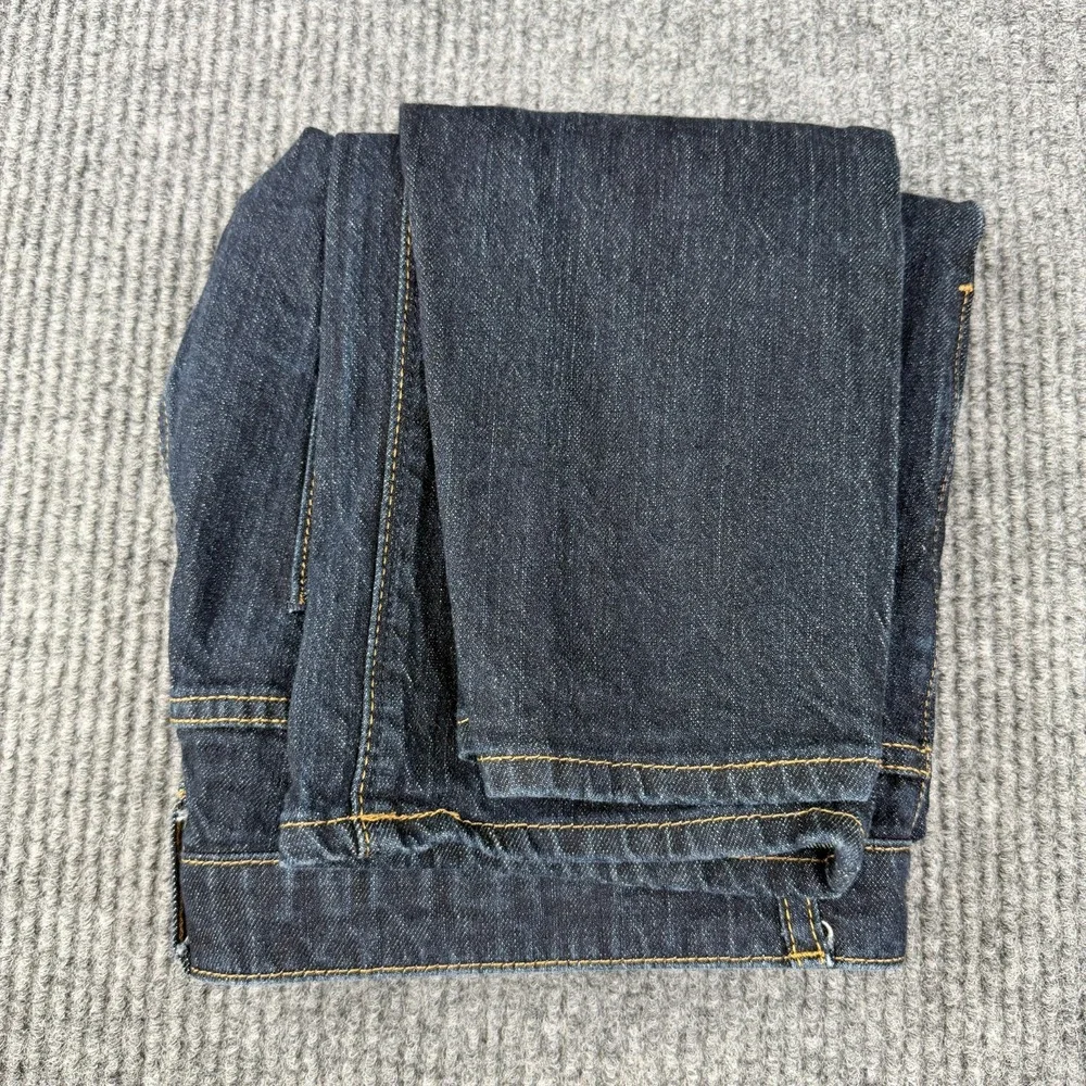 Volcom Vorta Jeans Mens 34 (35x30 ACTUAL) Slim Straight Blue Denim Dark Wash